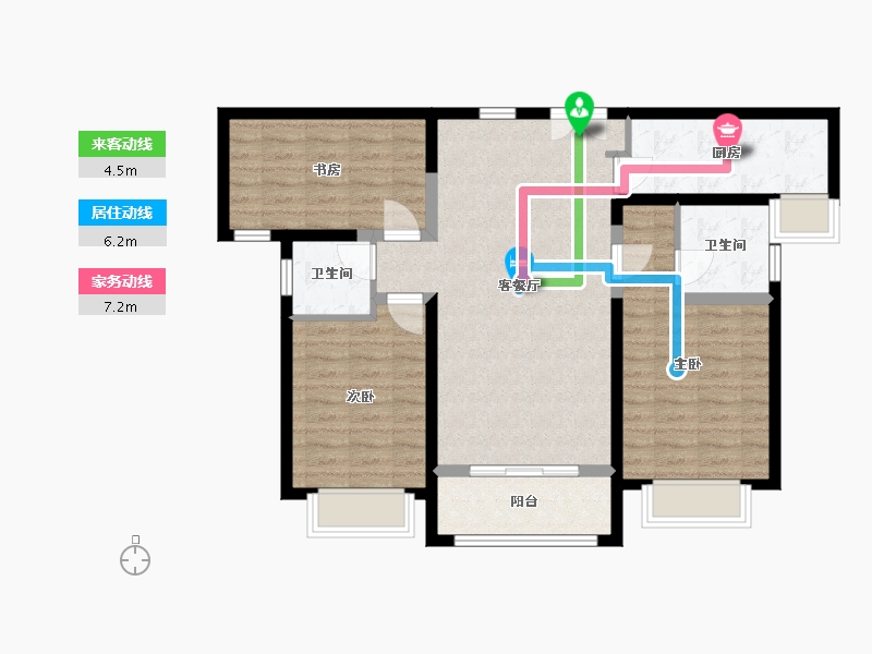 山西省-运城市-御苑·尚品-101.66-户型库-动静线