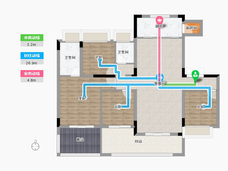 湖南省-株洲市-金地天元汇-115.39-户型库-动静线