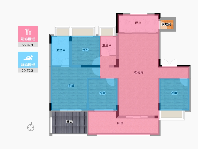 湖南省-株洲市-金地天元汇-115.39-户型库-动静分区