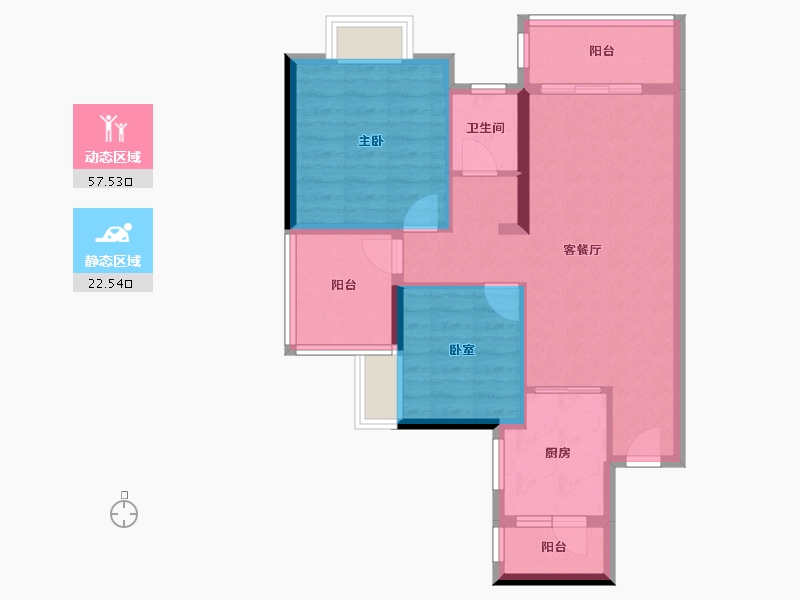 广东省-湛江市-方圆雅颂御府-71.20-户型库-动静分区