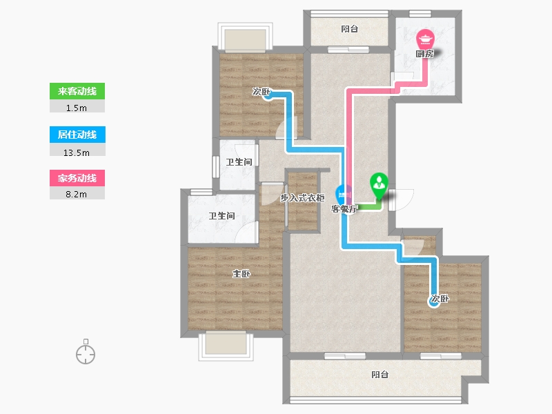 湖北省-随州市-广水锦诚雅苑-98.90-户型库-动静线