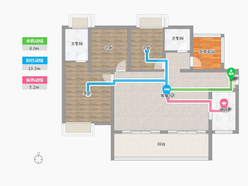 广东省-湛江市-保利海上大都汇-102.41-户型库-动静线