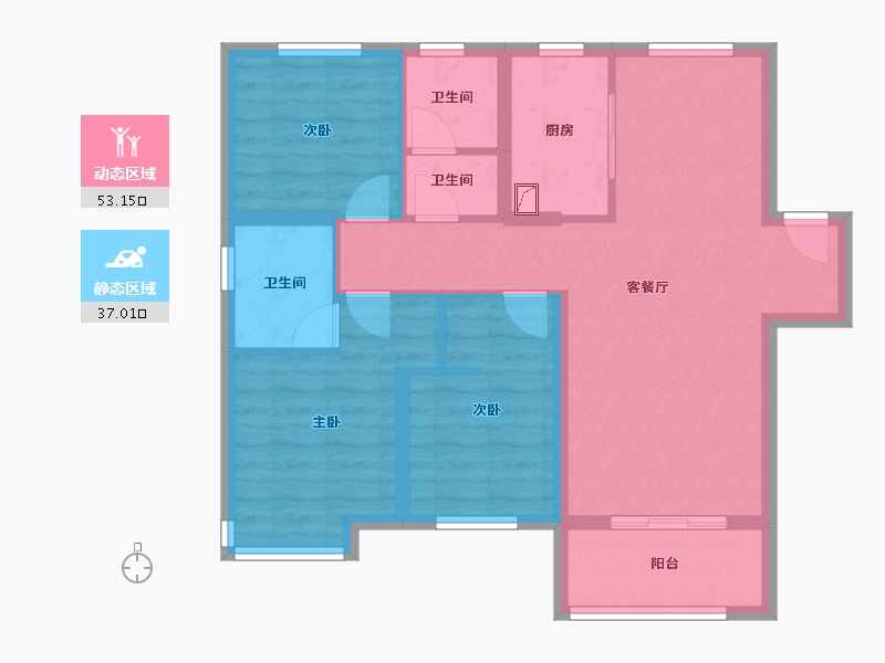 河北省-邯郸市-龙山新城-95.00-户型库-动静分区