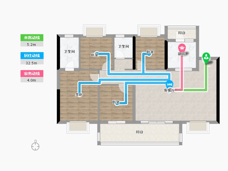 广东省-湛江市-方圆雅颂御府-103.20-户型库-动静线