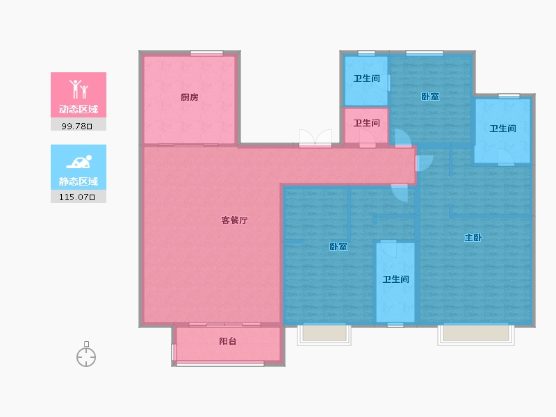 山西省-大同市-文瀛壹号院-196.73-户型库-动静分区