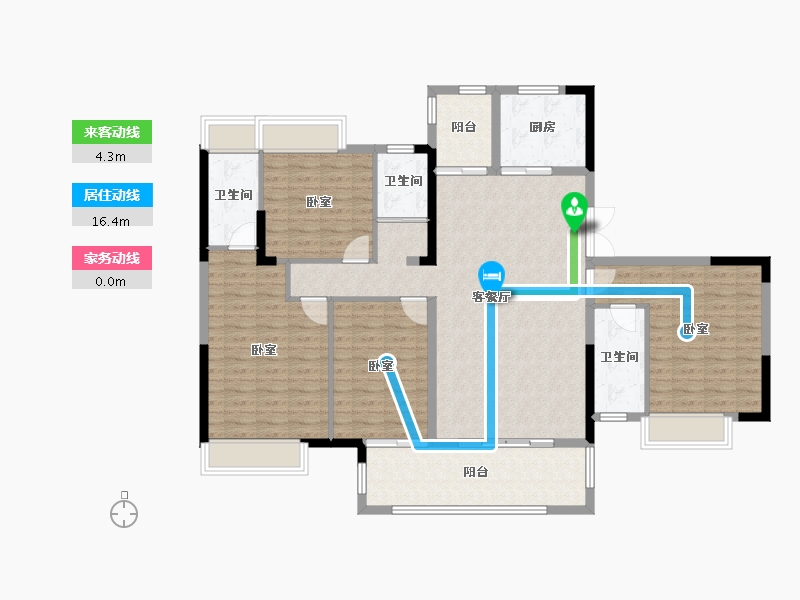 湖南省-株洲市-长房湘江府-133.34-户型库-动静线