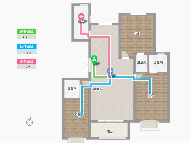 山西省-大同市-文瀛壹号院-106.28-户型库-动静线