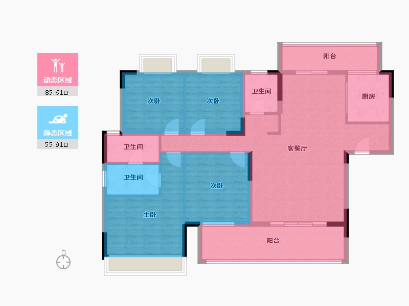 贵州省-遵义市-遵商梦想小镇-127.06-户型库-动静分区