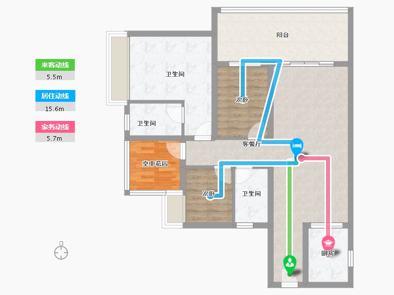 广东省-湛江市-保利海上大都汇-94.41-户型库-动静线