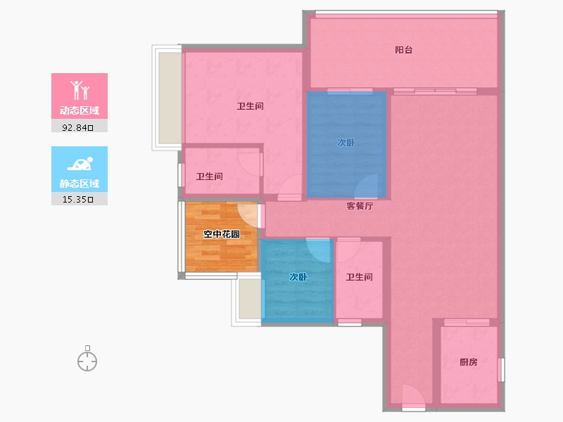 广东省-湛江市-保利海上大都汇-94.41-户型库-动静分区