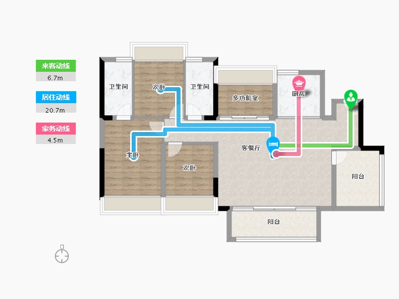 海南省-海口市-千江悦-104.93-户型库-动静线