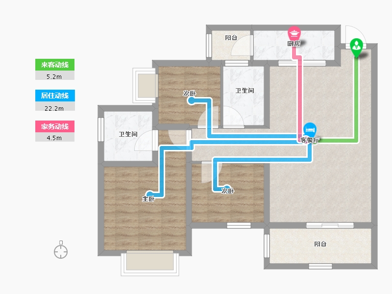 四川省-巴中市-华兴龙湾康城-85.94-户型库-动静线