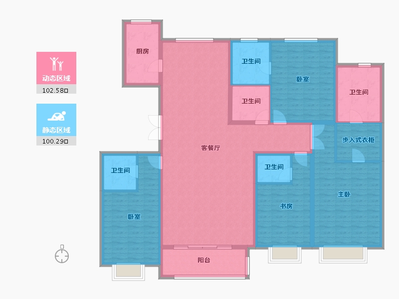 山西省-大同市-文瀛壹号院-184.34-户型库-动静分区