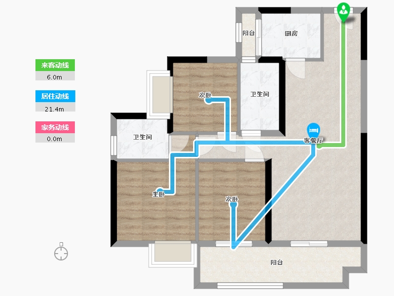 湖南省-郴州市-大汉时代广场-90.00-户型库-动静线