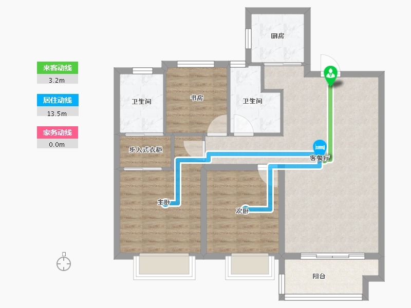 江西省-赣州市-远洋红星·中央广场-84.00-户型库-动静线