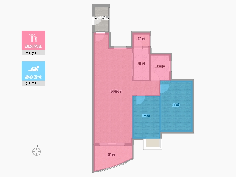 海南省-海口市-星华海岸城-71.48-户型库-动静分区