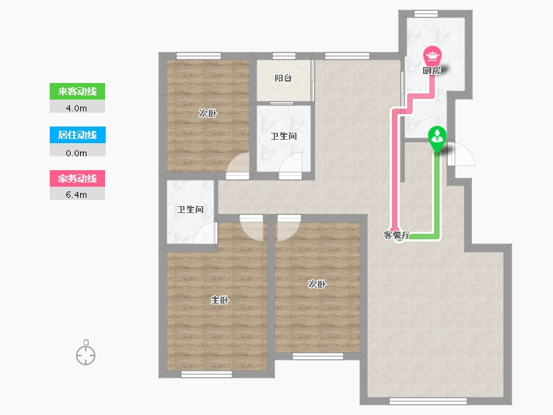 吉林省-松原市-哈达吉地-105.34-户型库-动静线