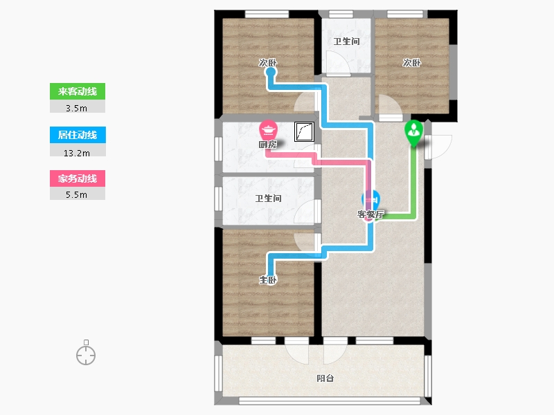 河北省-廊坊市-枫林苑五至八期-78.40-户型库-动静线