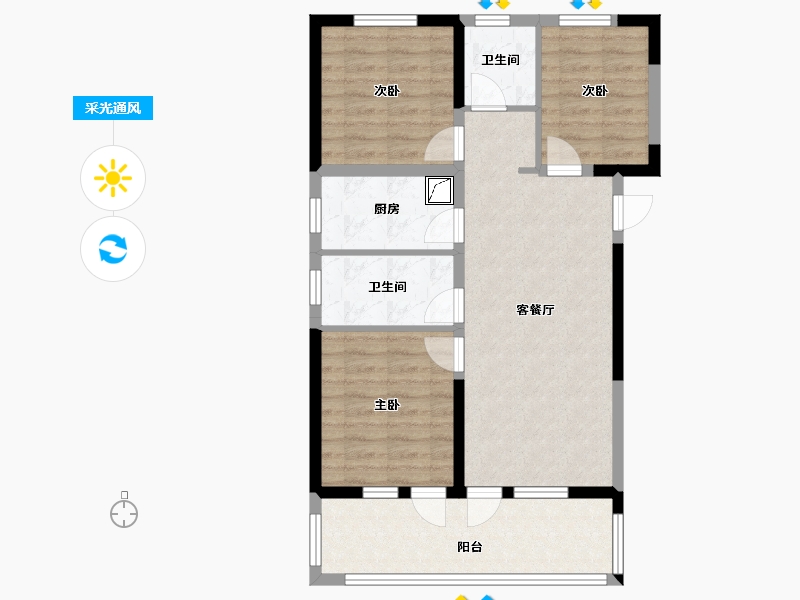 河北省-廊坊市-枫林苑五至八期-78.40-户型库-采光通风