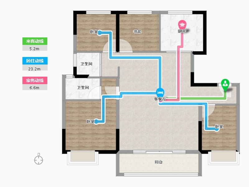 河北省-衡水市-​饶阳翡翠时光-115.01-户型库-动静线