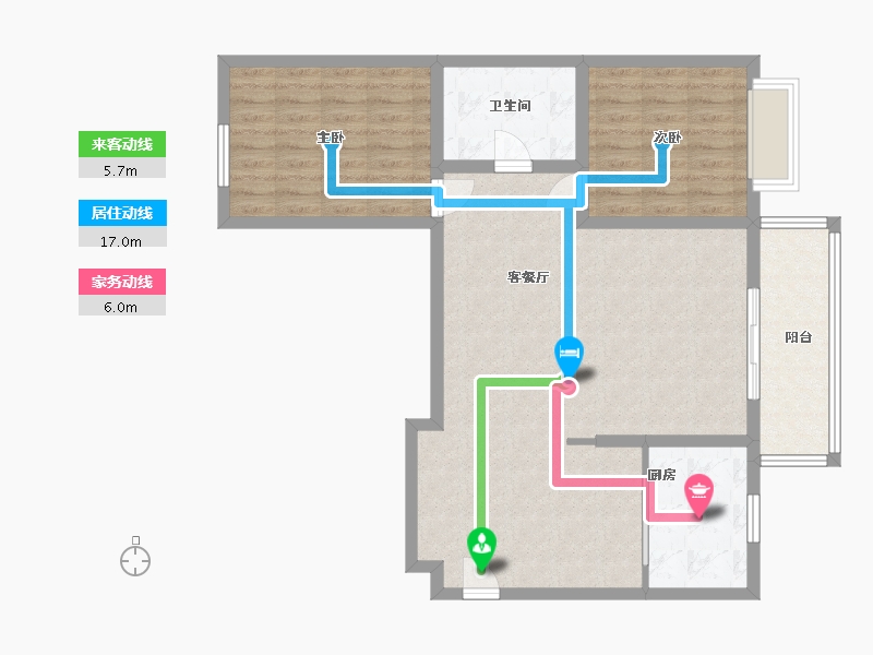 云南省-昆明市-保利天际-91.00-户型库-动静线