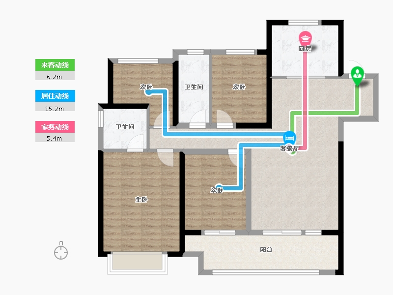 湖南省-常德市-常德鼎城吾悦广场-110.08-户型库-动静线