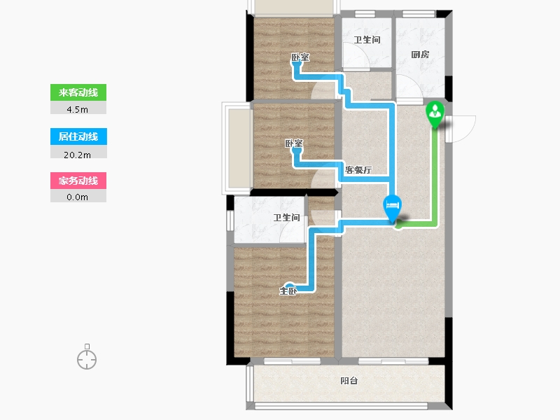 湖南省-株洲市-香江悦府-85.61-户型库-动静线