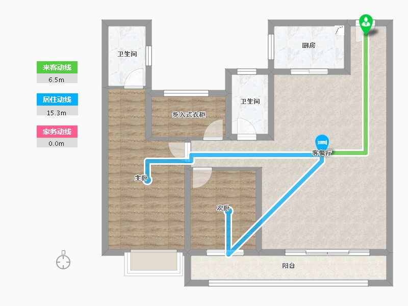 湖南省-永州市-永州碧桂园·翘楚棠-92.01-户型库-动静线