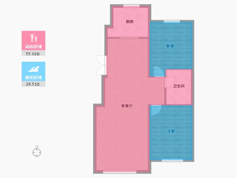 吉林省-松原市-哈达吉地-74.16-户型库-动静分区