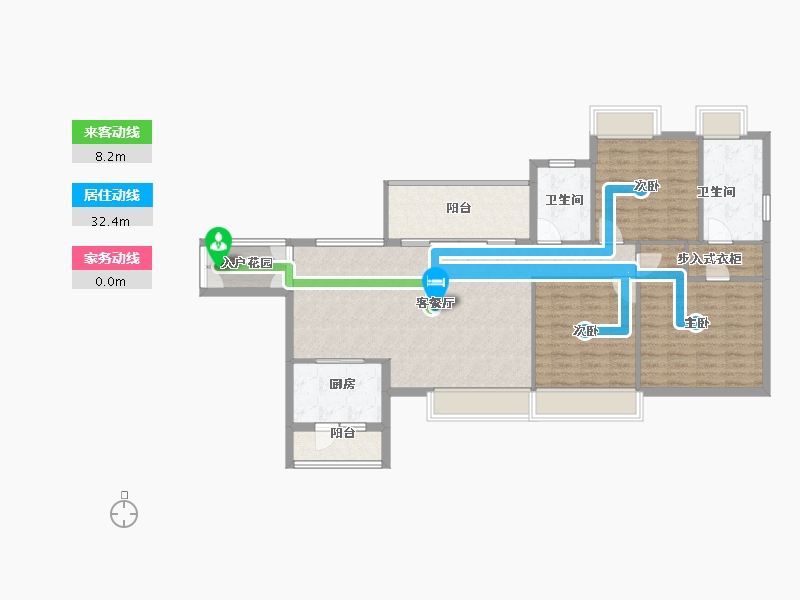 海南省-海口市-星华海岸城-111.67-户型库-动静线