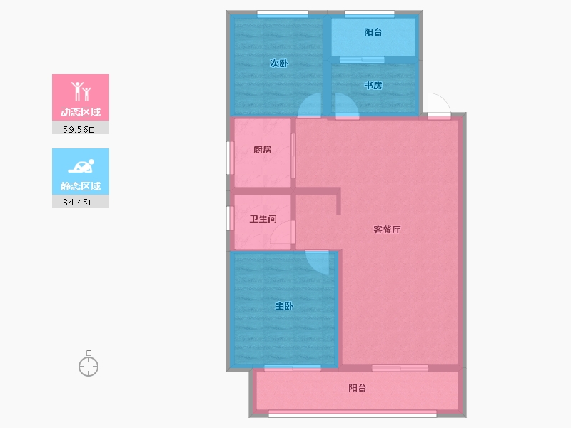 河北省-廊坊市-壹泰·金都府-84.41-户型库-动静分区