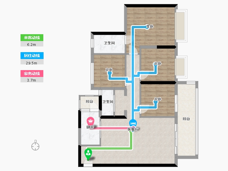 四川省-乐山市-宝德未来绿洲-120.00-户型库-动静线