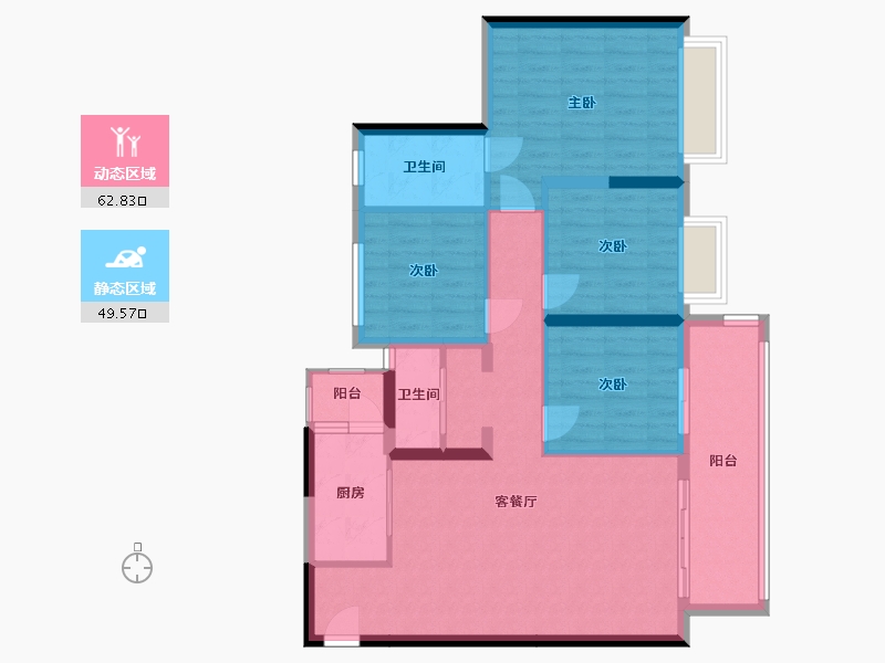 四川省-乐山市-宝德未来绿洲-120.00-户型库-动静分区