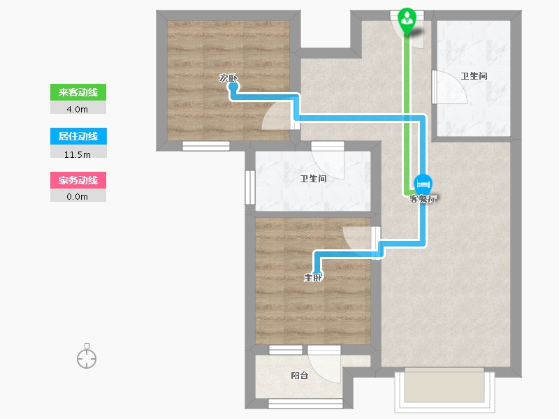 河北省-廊坊市-融创城-53.46-户型库-动静线