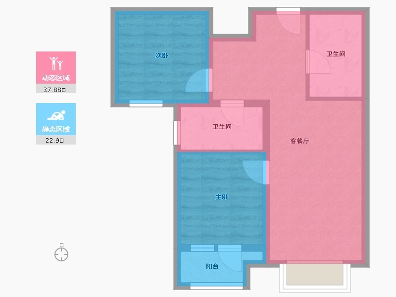 河北省-廊坊市-融创城-53.46-户型库-动静分区