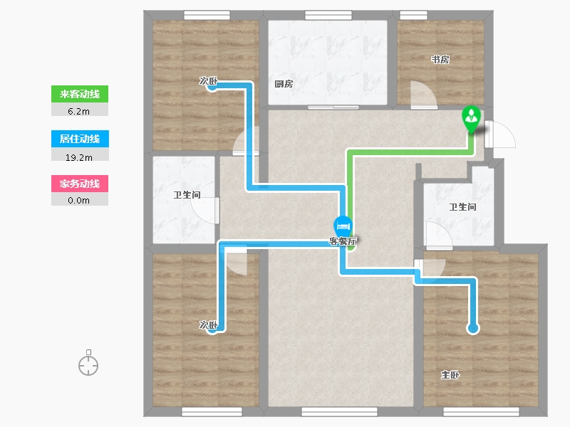 吉林省-松原市-和樾-93.60-户型库-动静线