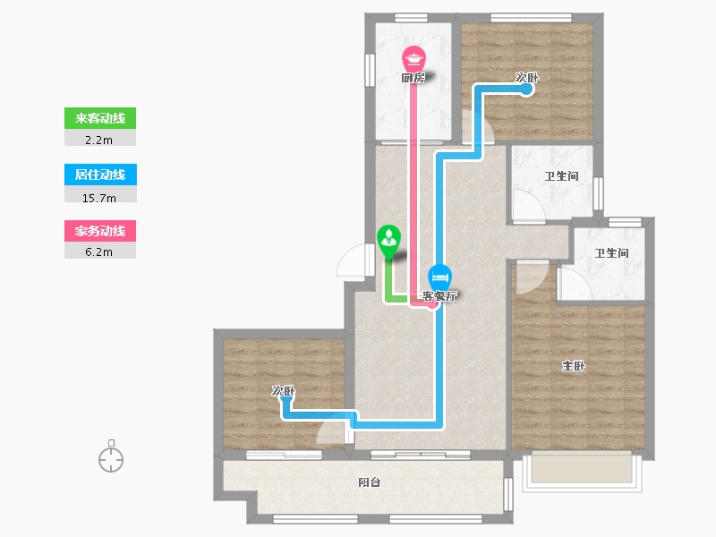 河北省-廊坊市-壹泰·金都府-91.52-户型库-动静线