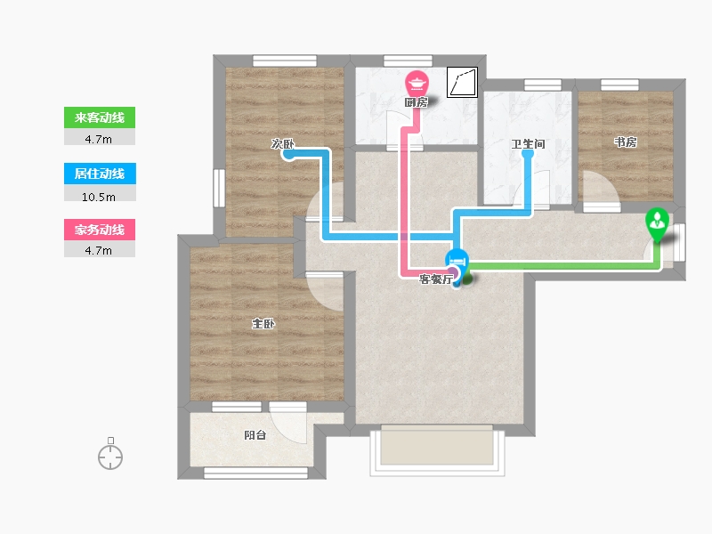 河北省-廊坊市-永清融创城-59.52-户型库-动静线