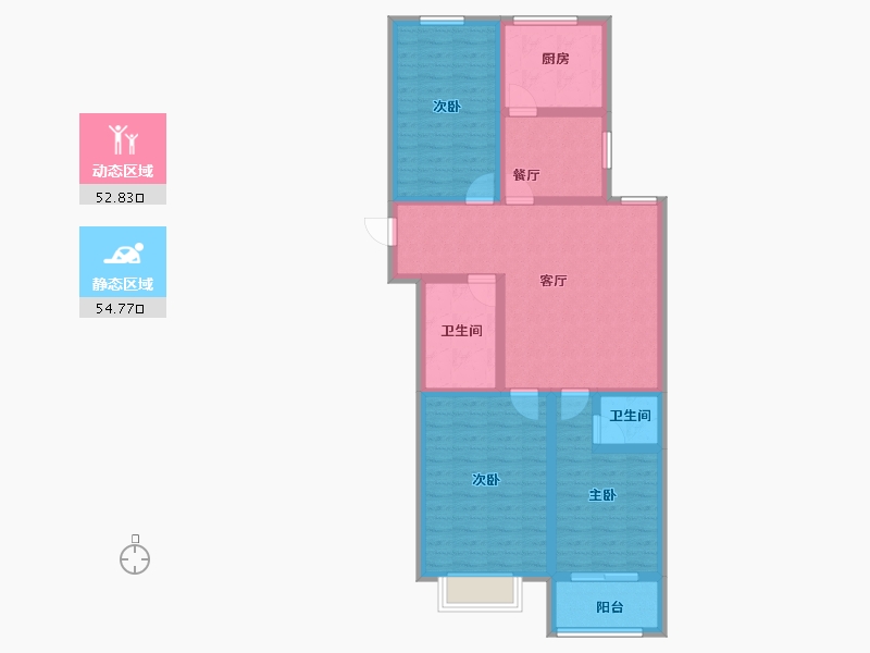 山西省-长治市-龙溪苑-95.13-户型库-动静分区