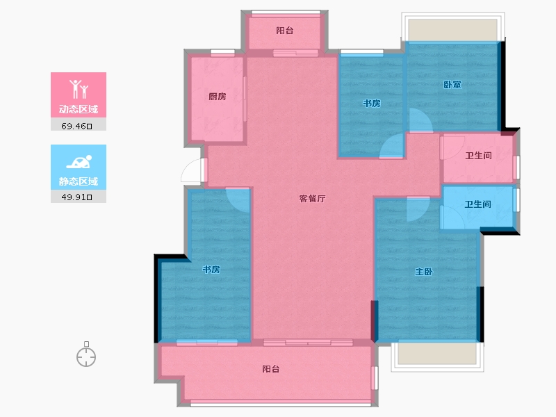 安徽省-阜阳市-东湖世纪城-109.09-户型库-动静分区