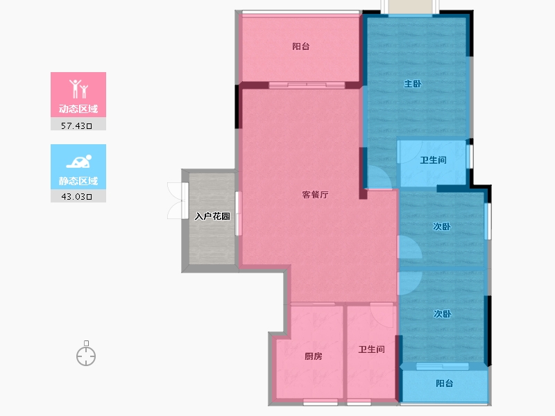 湖北省-宜昌市-环球金融广场-96.42-户型库-动静分区