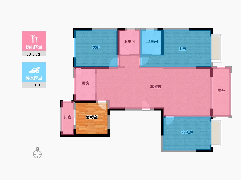 河南省-三门峡市-卓达韶州府-132.63-户型库-动静分区