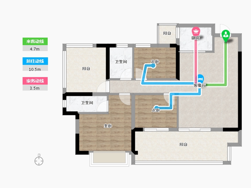 河南省-南阳市-大唐美泉世家-90.13-户型库-动静线