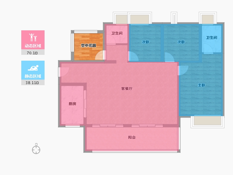 广东省-湛江市-保利海上大都汇-103.21-户型库-动静分区