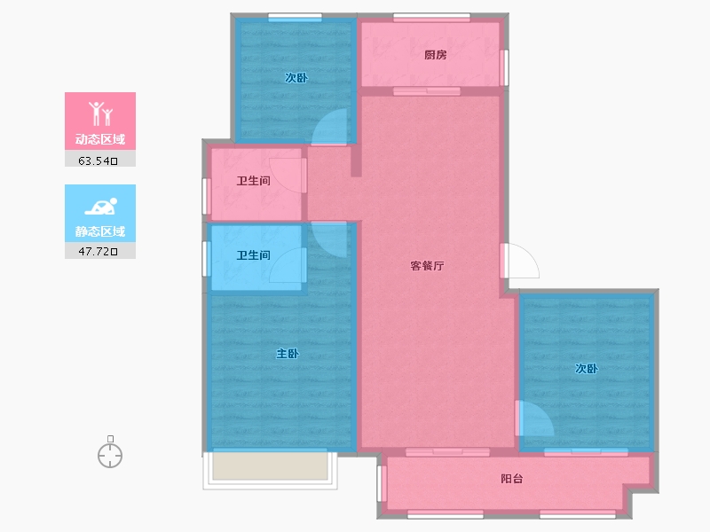 河北省-廊坊市-壹泰·金都府-100.31-户型库-动静分区