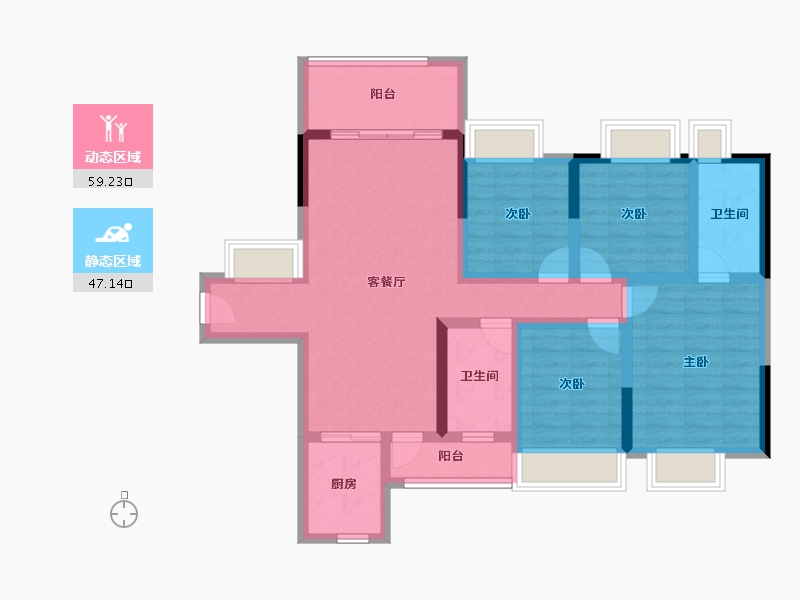 广东省-阳江市-文华峯境-93.10-户型库-动静分区