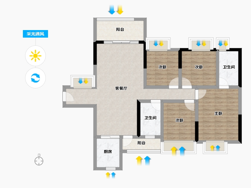 广东省-阳江市-文华峯境-93.10-户型库-采光通风