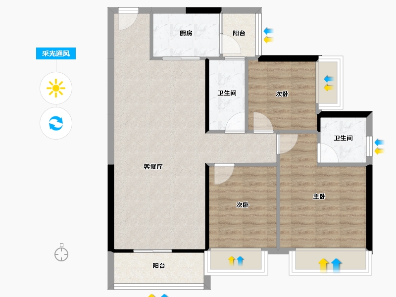 广东省-阳江市-文华峯境-81.42-户型库-采光通风