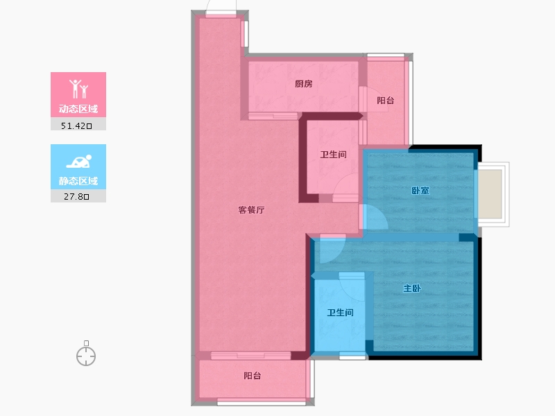 湖南省-株洲市-青龙湾-68.99-户型库-动静分区