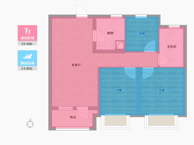 河北省-廊坊市-融创城-56.51-户型库-动静分区